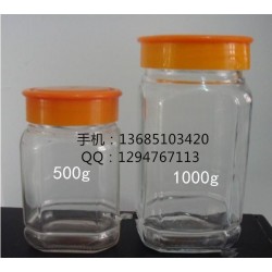 玻璃蜂蜜瓶，八角蜂蜜瓶，密封瓶蓋