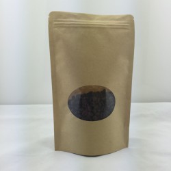 牛皮紙橢圓開窗袋，瓜子、茶葉包裝袋