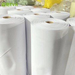 霖龍環(huán)保全新A料白色EVA泡棉防水板卷材生產(chǎn)廠家